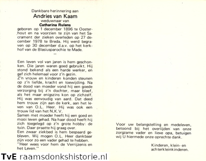 Andries van Kaam- Catharina Rulens